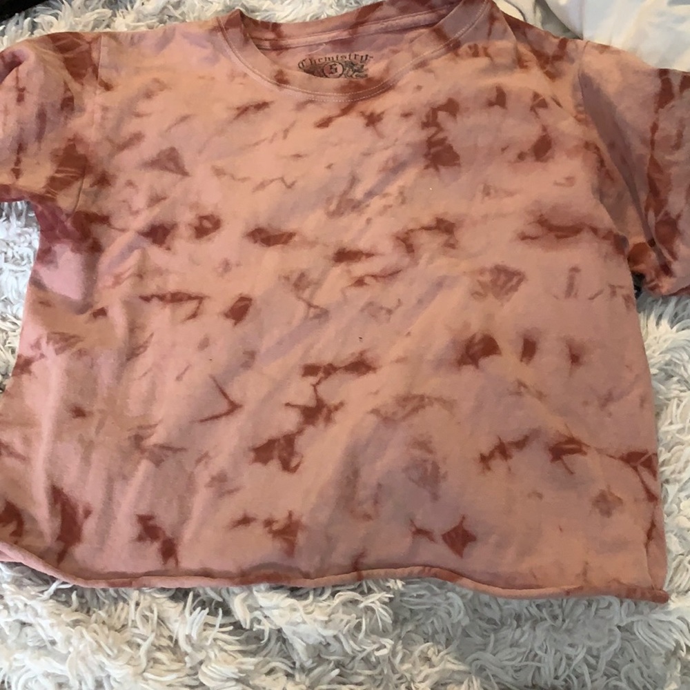Tie Dyed Crop Top T Shirt